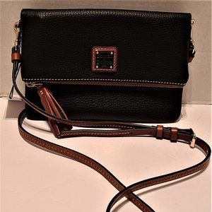 Dooney & Bourke Pebble Grain Fold Over Black